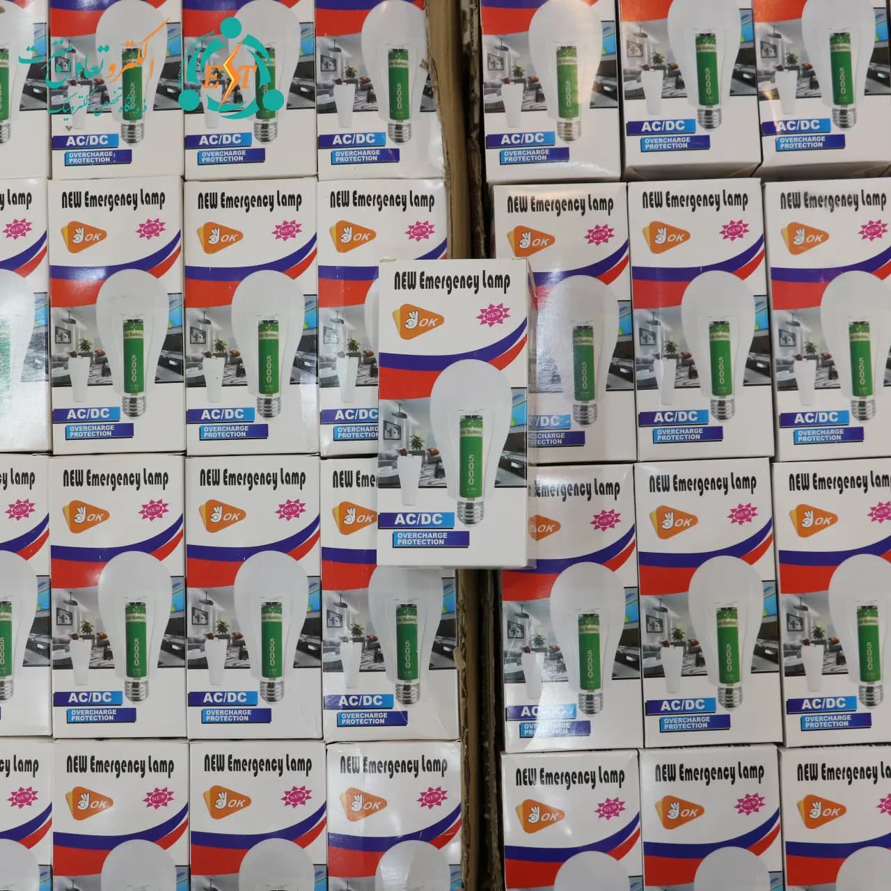 لامپ اضطراری شارژی 20 وات دو باتری 10000mAh سرپیچ E27 — تصویر ۹