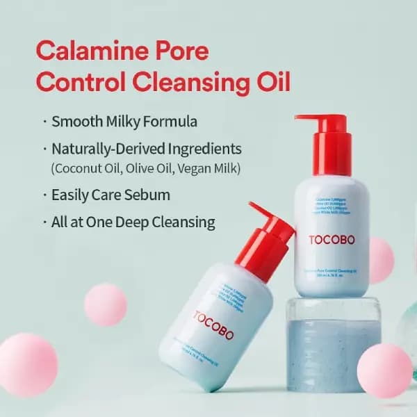 روغن پاککننده و کنترل منافذ و چربی پوست کالامین توکوبو 200 میل TOCOBO Calamine Pore Control Cleansing Oil — تصویر ۱۲