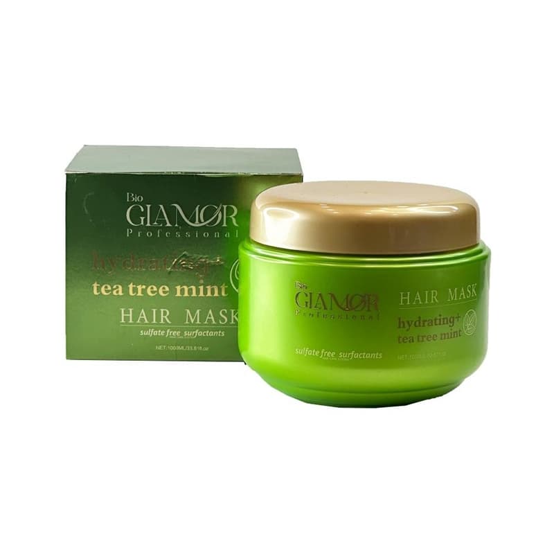 ماسک مو هیدراته بیو گلامور با عصاره چای سبز و نعناع 1000میل Bio Glamor Hydrating + Tea Tree Mint Hair Musk — تصویر ۳
