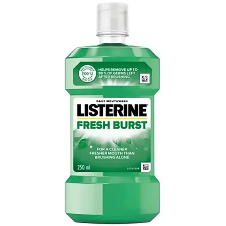 دهانشویه لیسترین ضد پلاک آنتی سپتیک 250 میل Listerine Freshburst Antiseptic Mouthwash — تصویر ۲