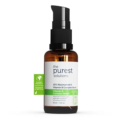 سرم ترمیم کننده نیاسینامید 10٪ و ویتامین B کمپلکس پیورست purest — تصویر ۶