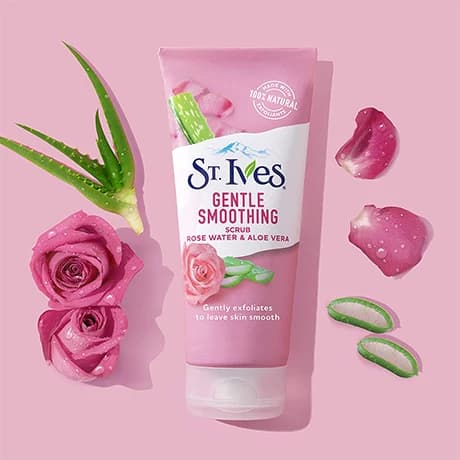 اسکراب ملایم گل رز و آلوئه ورا سینت اویز تسکین کننده ST.Ives — تصویر ۹