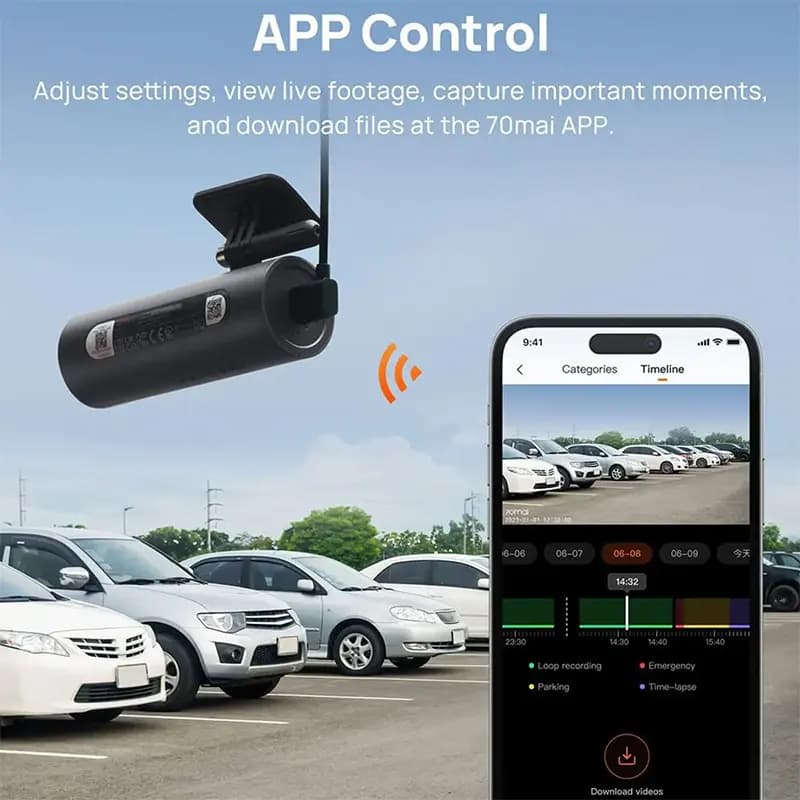 دوربین خودرو شیائومی مدل xiaomi 70mai Dash Cam 3 M200 — تصویر ۱۲