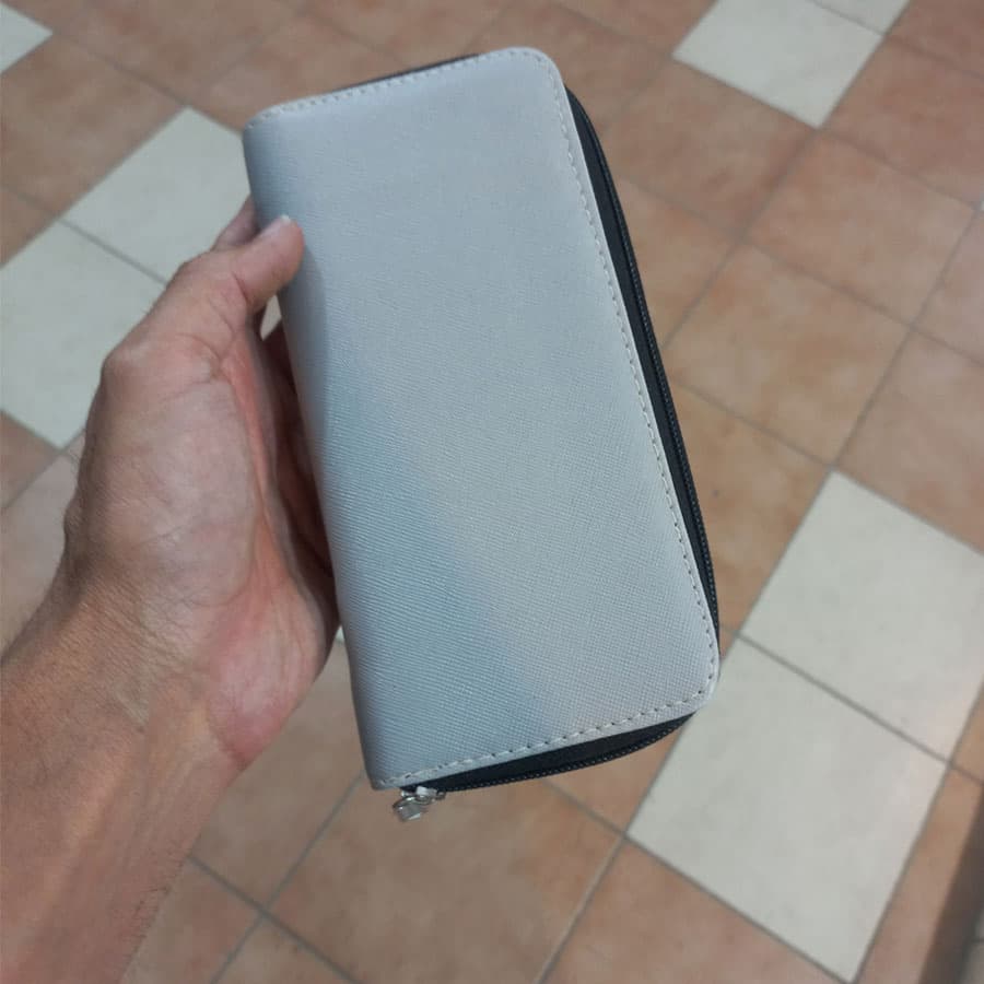 کیف پول زنانه طوسی کد h-mehr675