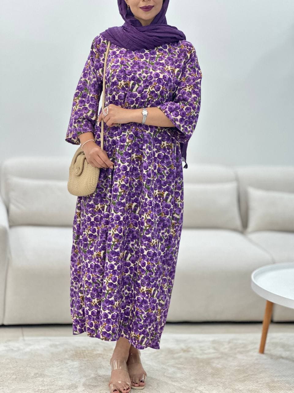 پیراهن ساحلی بلند زنانه طرح گلی کد te88573