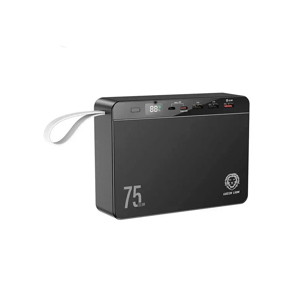 پاور بانک گرین لاین مدل GREEN LION GNPRVLTPB75 POWER VOLT 75000MAH