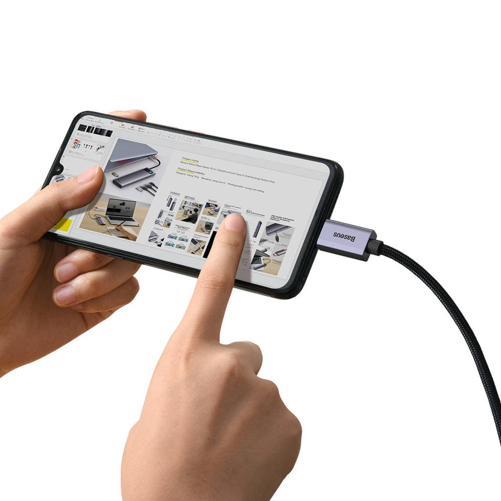 کابل تبدیل HDMI به USB-C باسئوس مدل WKGQ010001 طول 1 متر — تصویر ۴