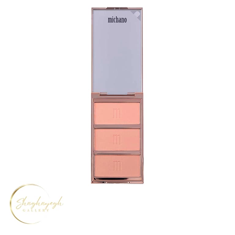 پالت رژگونه ۳ رنگ شماره ۴۴۰ میچانو Michano Powder Blush Palette 440 — تصویر ۴