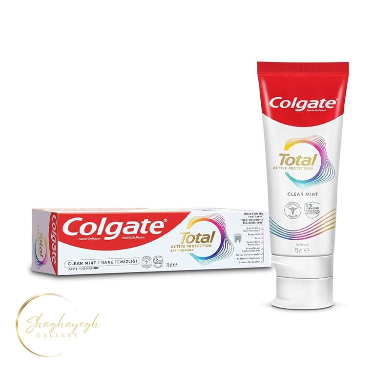 خمیردندان کلگیت توتال اکتیو پروتکشن 75 میل Colgate Total Active Protection Clean Mint Fluoride Toothpaste 75ml