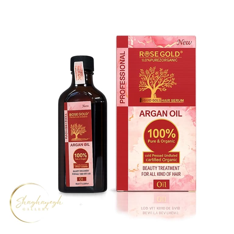 سرم مو آرگان رزگلد 100میل Rose Gold Liquid Gold Argan Oil Hair Serum — تصویر ۲