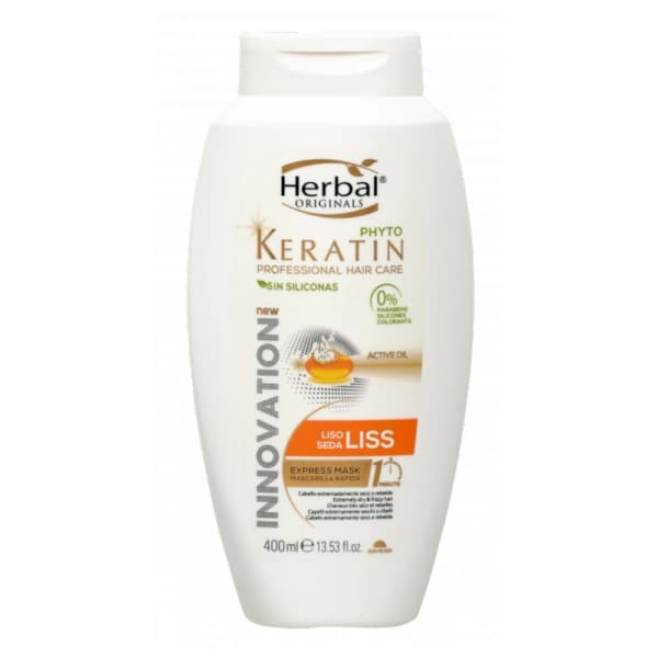 نرم کننده و ماسک مو فیتو کراتین هربال صاف کننده و مغذی کننده مو حجم400میل Herbal Phyto Keratin Hair Conditioner and Mask, smoothing and nourishing hair, volume 400 ml — تصویر ۵