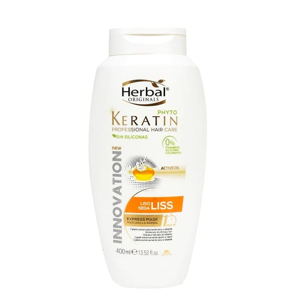 نرم کننده و ماسک مو فیتو کراتین هربال صاف کننده و مغذی کننده مو حجم400میل Herbal Phyto Keratin Hair Conditioner and Mask, smoothing and nourishing hair, volume 400 ml — تصویر ۴