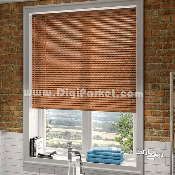 پرده کرکره فلزی پرفراژ برنزی ۱۶ میلیمتری dp908 — تصویر ۵