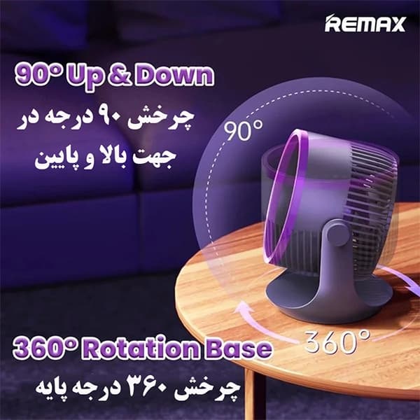 پنکه رو میزی ریمکس F27 Desktop Fan — تصویر ۸
