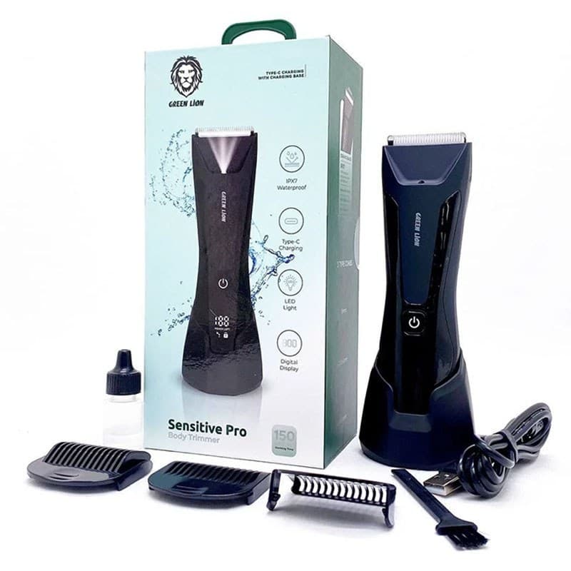 ماشین اصلاح بدن گرین لاین مدل Sensitive Pro با تکنولوژی برش مستقیم و ضد آب (GNSNRB21TMBK)