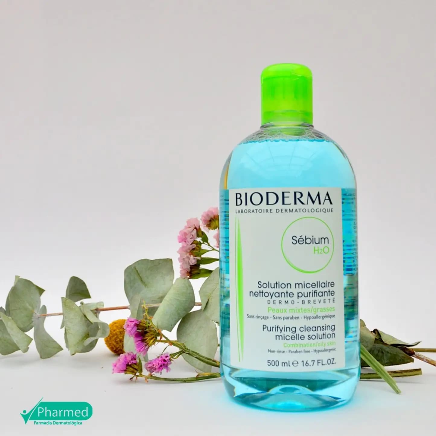 محلول پاک کننده آرایش بایودرما مدل Sebium H2O 500ml حجم 500 میلی لیتر — تصویر ۷