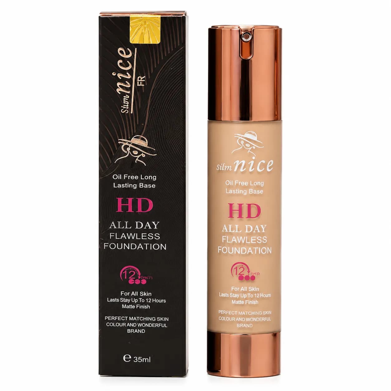 کرم پودر HD نایس ۳۶ میل، ساخت فرانسه با بافت ابریشمی و SPF15 کد 5343 — تصویر ۲