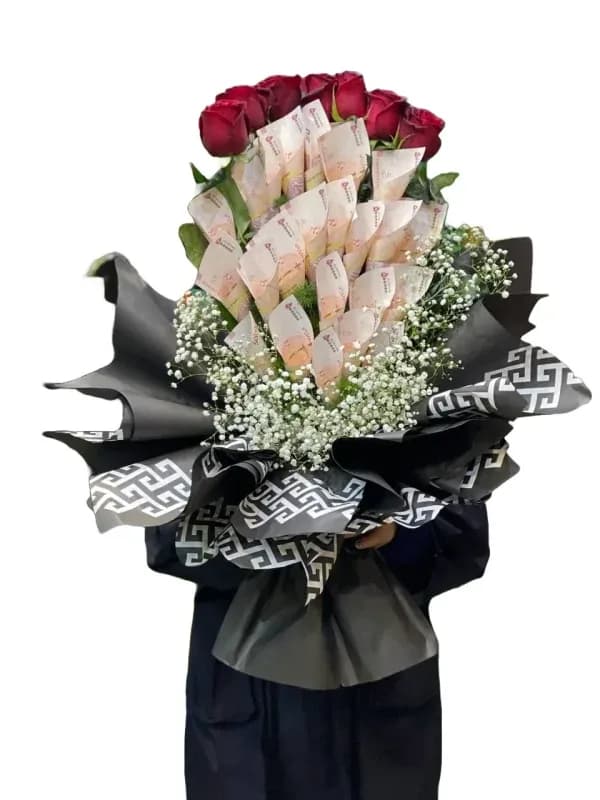 دسته گل پول آرایی کد POL-2 – فروشگاه گل کارا | Kara Flower — تصویر ۳