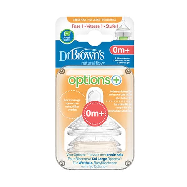 سرشیشه دو عددی +0 ماه مناسب شیشه عریض آپشن پلاس دکتر براون Drbrowns