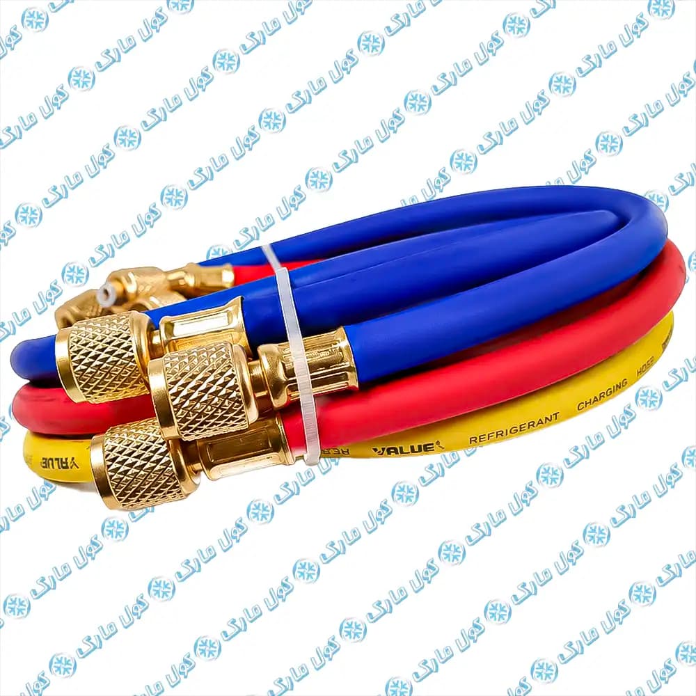 شیلنگ گیج والو سایز 180 سانتیمتر بسته 3 عددی VALUE VPR-U گاز 410 — تصویر ۳