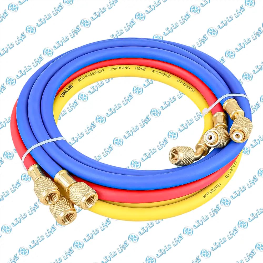 شیلنگ گیج والو سایز 180 سانتیمتر بسته 3 عددی VALUE VPR-U گاز 410 — تصویر ۷