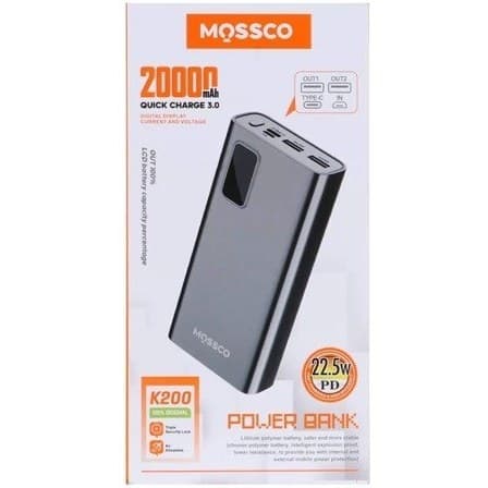 پاوربانک Mossco K200 ظرفیت ۲۰۰۰ mAh – گارانتی واقعی | دیجی جنوب — تصویر ۲