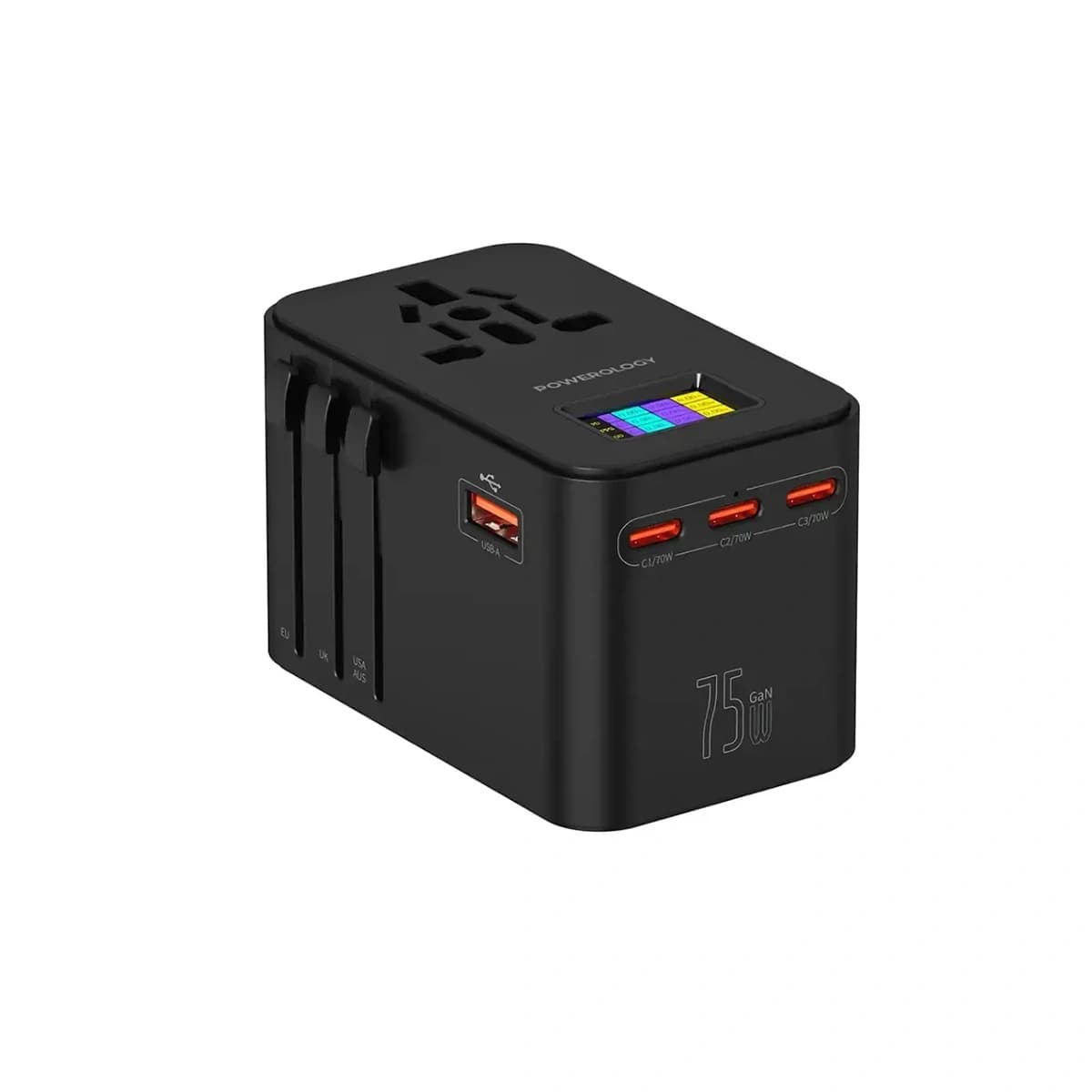 شارژر و آداپتور مسافرتی ۷۵ وات پاورولوژی مدل PWCUQC041 — تصویر ۱۱