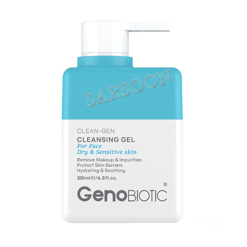 ژل شستشوی صورت پوست خشک و حساس ژنوبایوتیک 200 میلی لیتر/Genobiotic Cleansing Gel For Dry And Sensitive Skin 200 ml — تصویر ۴