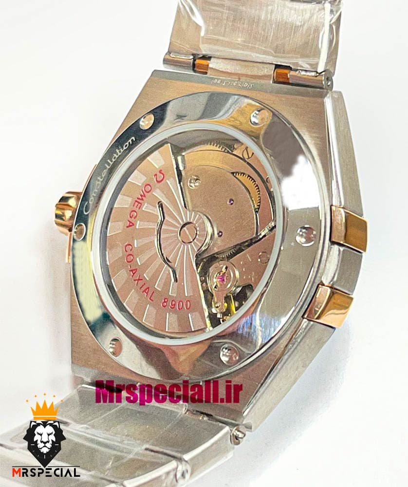 ساعت امگا مردانه مدل کانسلیشن دو رنگ رزگلد صفحه سفید OMEGA Constllation Co-Axial 021446 — تصویر ۱۰