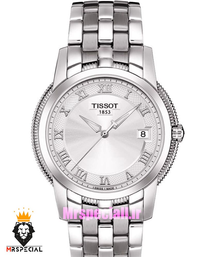 ساعت تیسوت مردانه استیل موتور سوییس کوارتز صفحه سفید 021415 TISSOT R460 — تصویر ۸