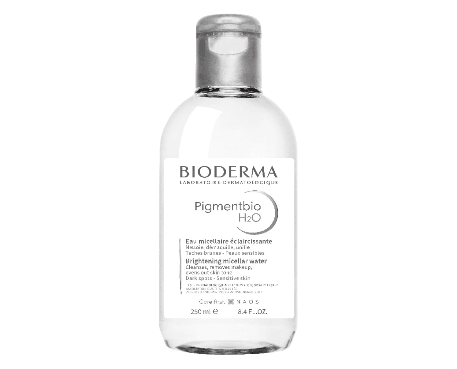 میسلار واتر ضدلک و روشن کننده پیگمنت بایو خاکستری بایودرما مدل BIODERMA Pigmentbio H2O — تصویر ۳