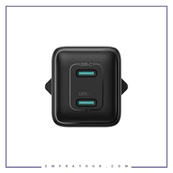 آداپتور شارژ دو پورت تایپ سی 45 وات جویروم JR-TCG17 — تصویر ۵