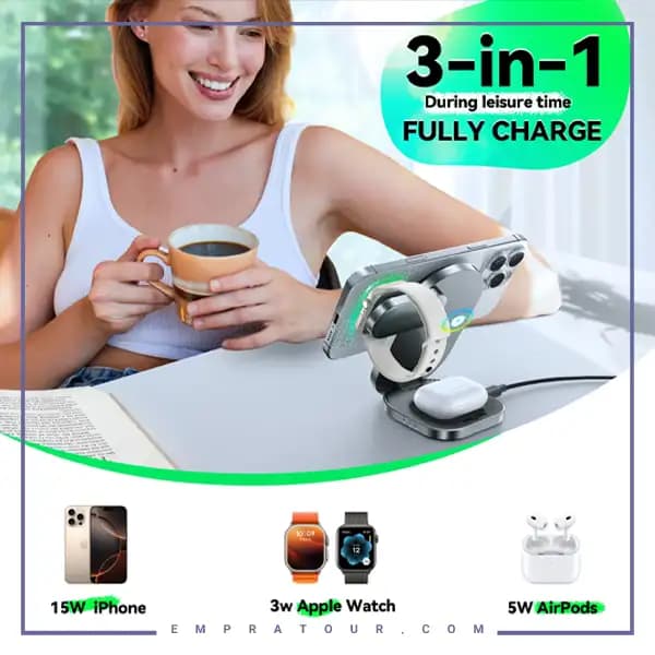 هولدر و شارژر وایرلس جویروم JR-W17 — تصویر ۵