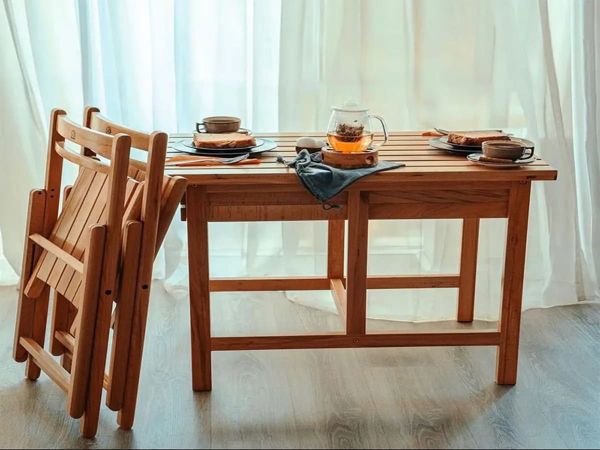 ميز و صندلی ناهار خوری دو نفره چوبی { ارسال به سراسر کشور } — تصویر ۷