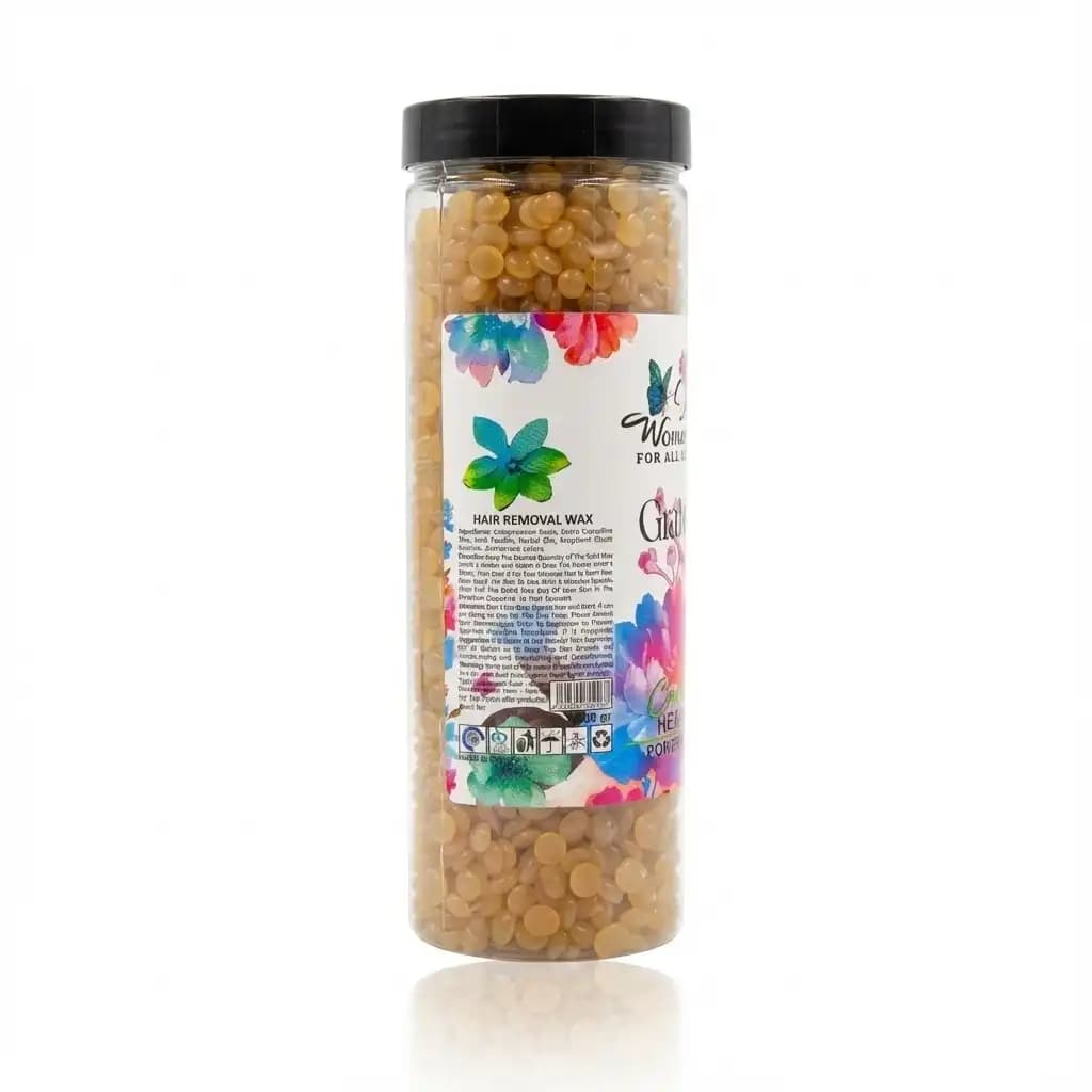 موم عدسی (گرانولی) واندر وکس Wonder Wax مدل مخصوص صورت و بدن بابونه وزن 300 گرمی — تصویر ۷