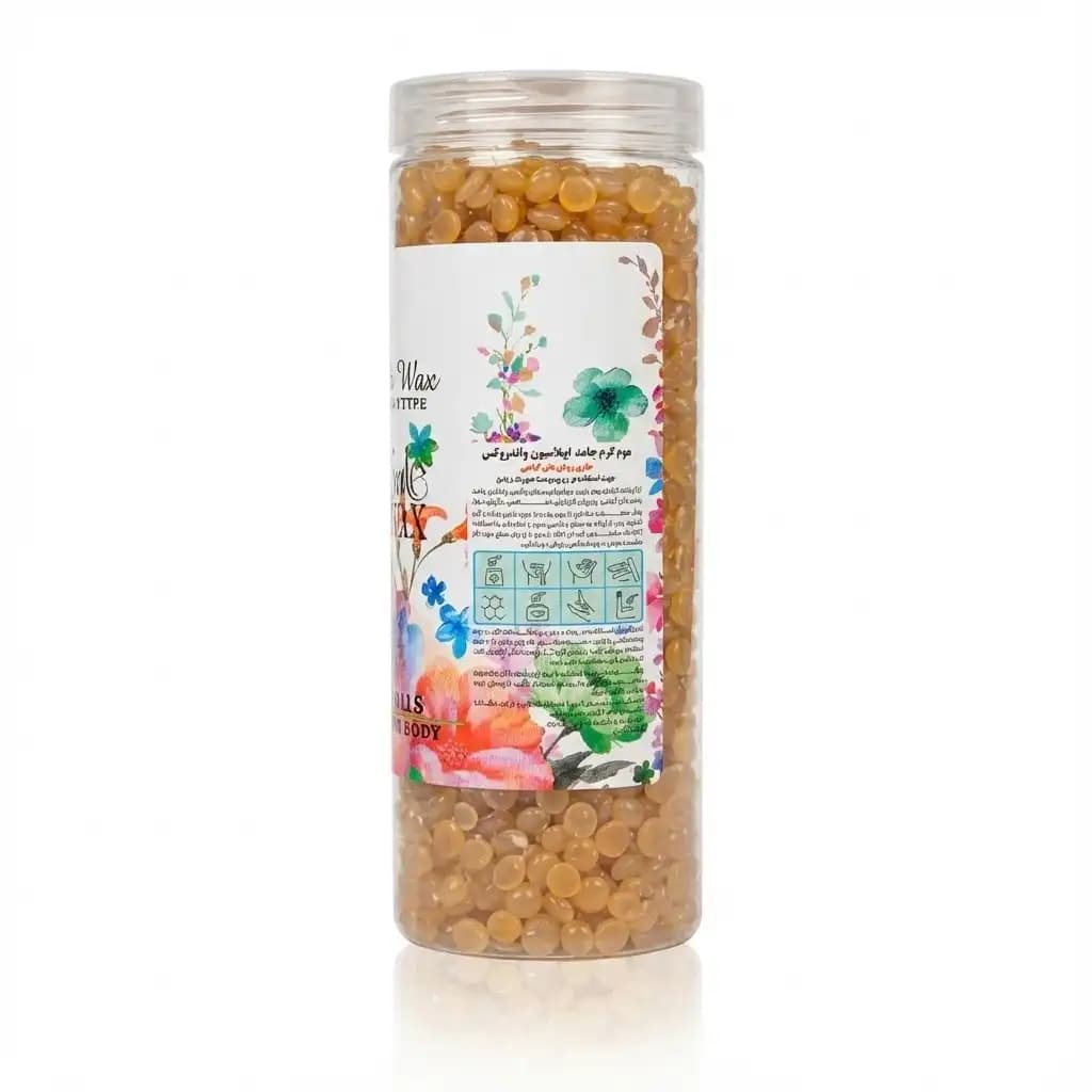 موم عدسی (گرانولی) واندر وکس Wonder Wax مدل مخصوص صورت و بدن بابونه وزن 300 گرمی — تصویر ۶