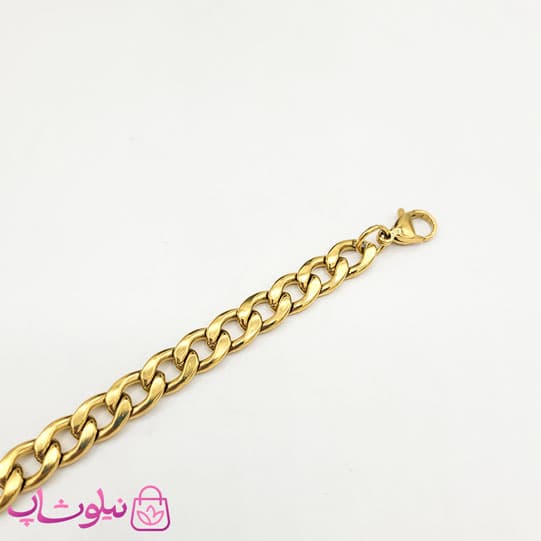 نیم ست مردانه استیل طرح کارتیه طلایی — تصویر ۵