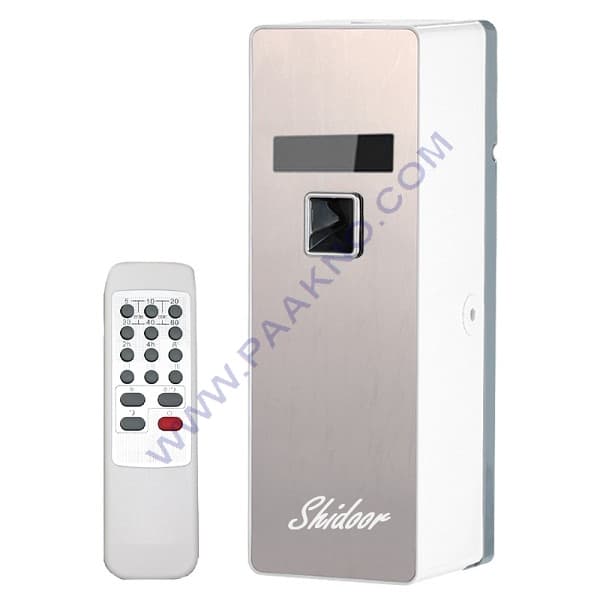 دستگاه خوشبوکننده هوا شیدور shidoor نقره ای مات مدل کنترل دار همراه با اسپری یدکی — تصویر ۱۱