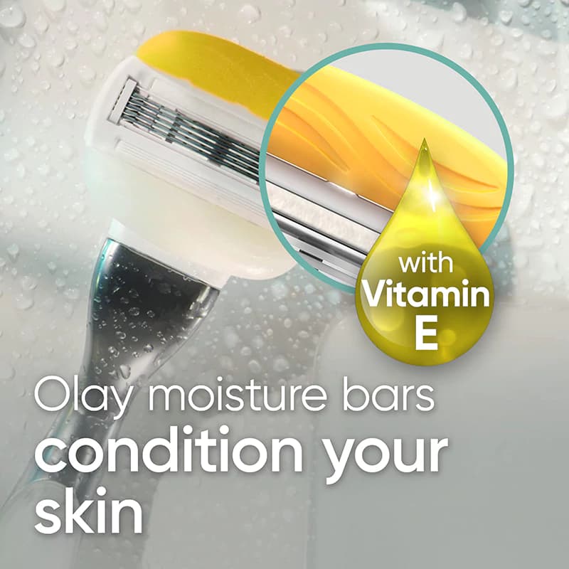 خودتراش ژیلت ونوس زرد مدل VENUS OLAY با یک عدد تیغ یدک — تصویر ۷