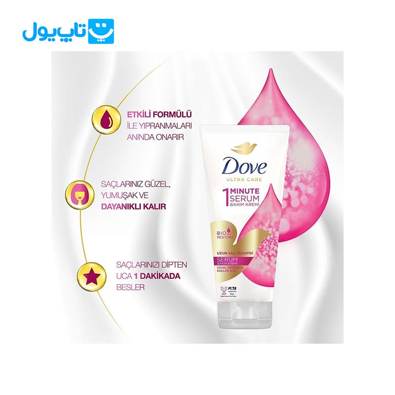 کرم مو داو Dove مدل 1Minute Serum ضد ریزش مو حجم 170 میلی لیتر — تصویر ۱۰