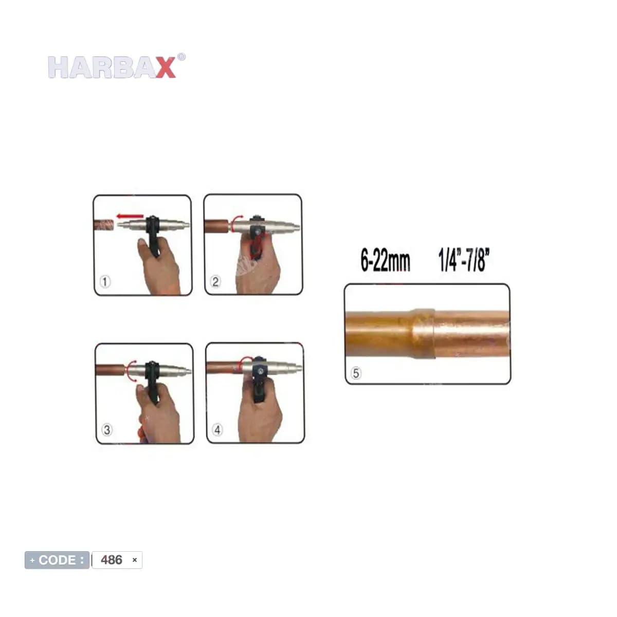 انبر گشاد کن لوله مسی مدل HST-22 برند هرباکس HARBAX — تصویر ۳
