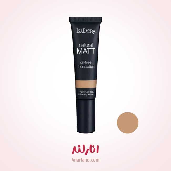 کرم پودر ایزادورا مدل Natural Matt oil free شماره 18-Matt Almond