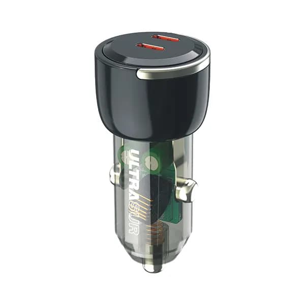 شارژر فندکی PD و فست دو پورت UltraSUR 60Wمدل U-B3 – مشکی — تصویر ۶
