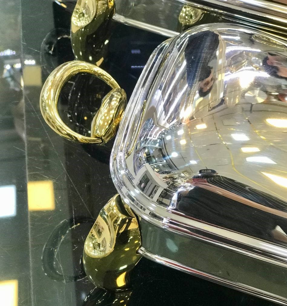 سوفله مستطیل پافیلی دو رنگ دسته طلایی سافینوکس SPdorang-M00 — تصویر ۹