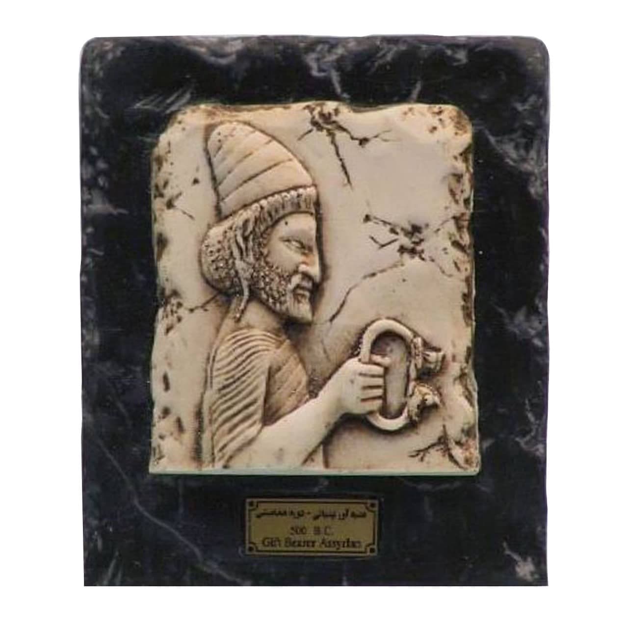 مجسمه تابلو سنگی هدیه آور لیدیایی حلقه کد MO2720