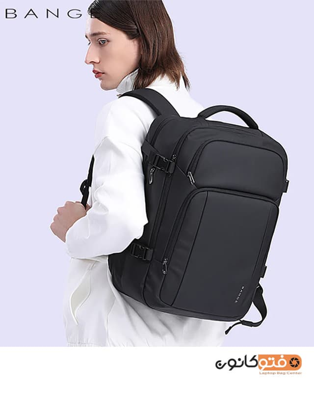 کوله پشتی لپ تاپ BANGE BG-7690 مشکی با پورت USB — تصویر ۹