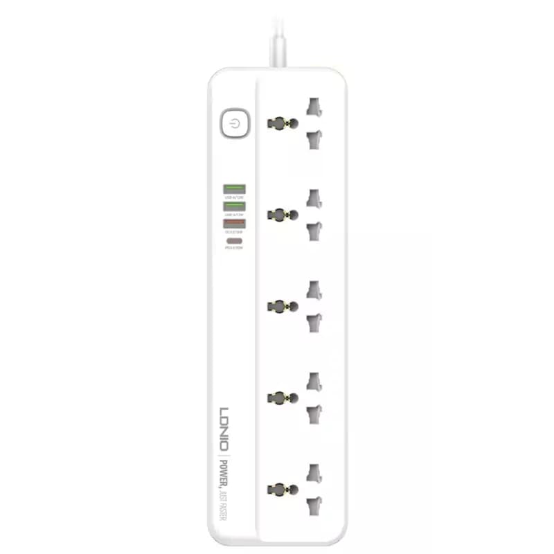 چند راهی 5 خانه برق ارت دار الدینیو SC5415 با کابل 2 متری + شارژر USB و Type-C — تصویر ۱۲