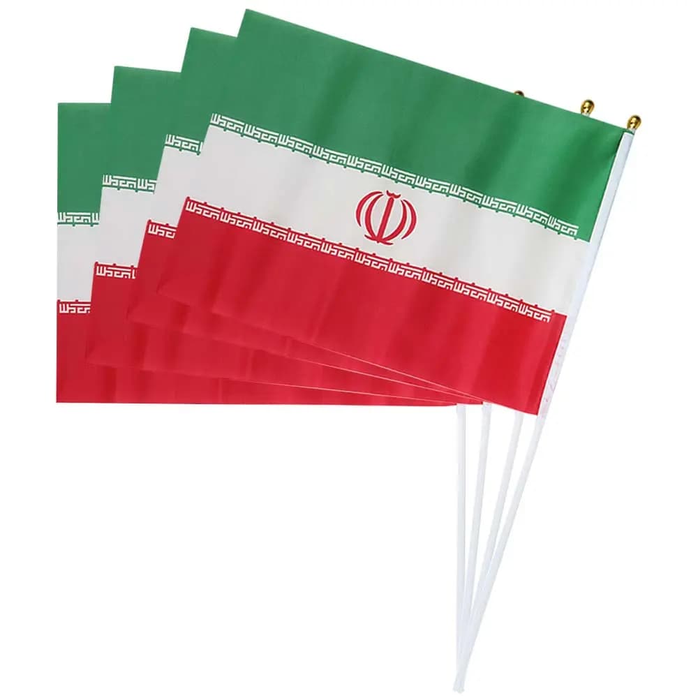 پرچم ایران پارچه ای سایز بزرگ (20 × 27.5 سانت) 10 عددی