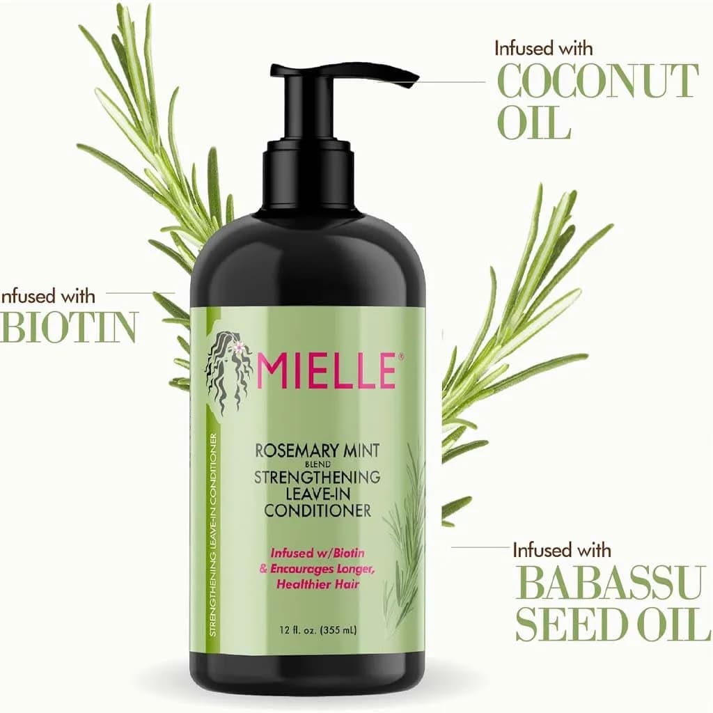 کرم موی بعد حمام ترمیم کننده و تقویت کننده میله Mielle حاوی رزماری و نعناع حجم 355 میل — تصویر ۱۰
