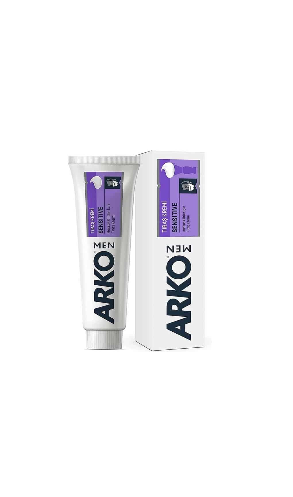 خمیر اصلاح مردانه آرکو ARKO سری SENSITIVE مدل TIRAS KREMI حجم 100 میل